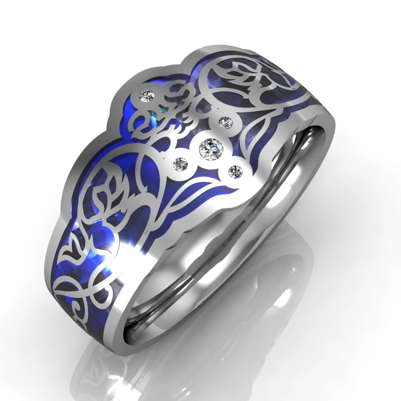 bague avec &eacute;mail Modèles 3D en vedette .c4d .max .obj .3ds .fbx .stl .blend 