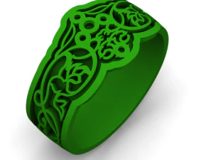 bague avec &eacute;mail Modèles 3D en vedette