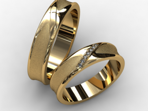 wedding rings 3D Print Model