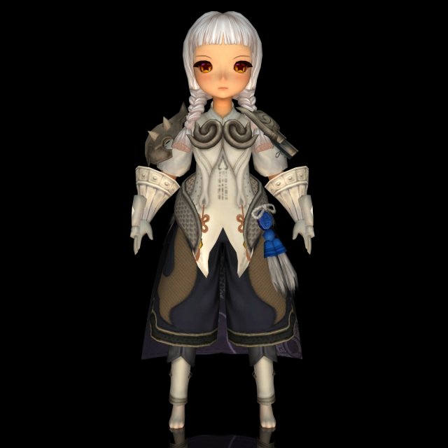 fantasy girl bendi 3D 模型 .c4d .max .obj .3ds .fbx .stl .blend 