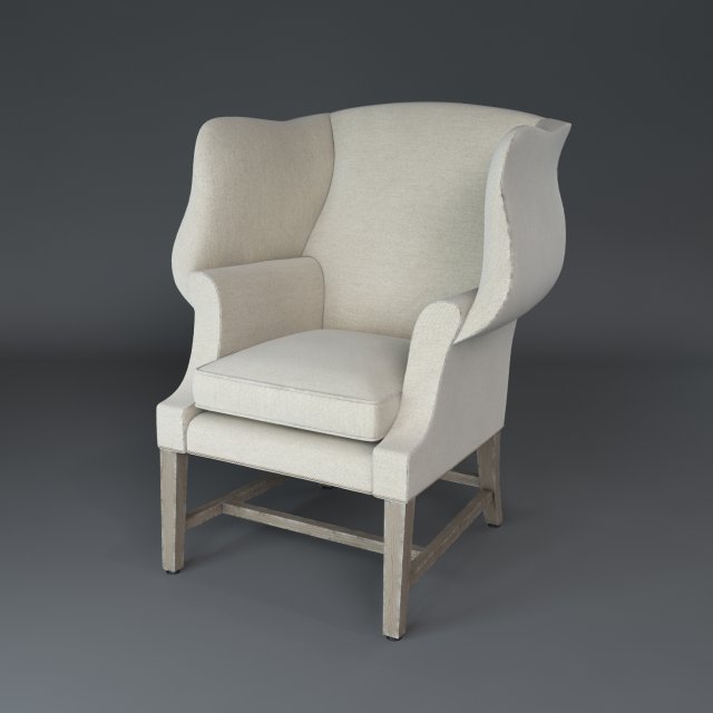 1920s georgian chair 3D Model .c4d .max .obj .3ds .fbx .stl .blend 