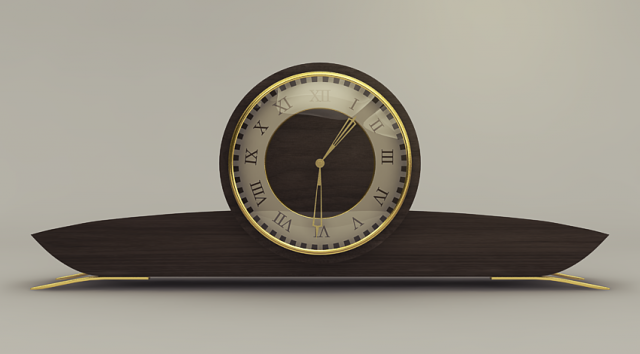 wooden clock Model 3D .c4d .max .obj .3ds .fbx .stl .blend 