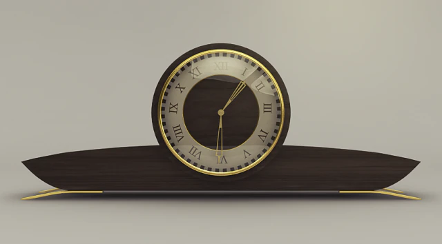 wooden clock 3D Model .c4d .max .obj .3ds .fbx .stl .blend 