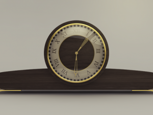 wooden clock Modelo 3D