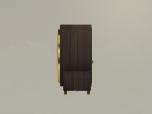 wooden clock Model 3D