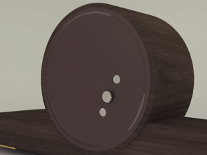 wooden clock Model 3D
