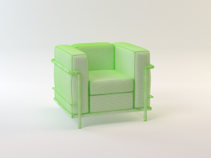 grand armchair 3D मॉडल
