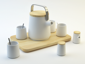modern kitchen accessories set1 3D 模型