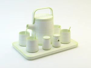modern kitchen accessories set1 3D Model