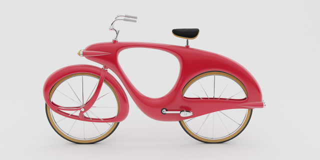 retro bicycle 3D Модель .c4d .max .obj .3ds .fbx .stl .blend 