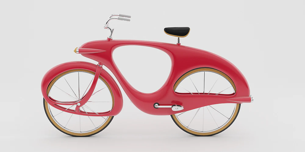 retro bicycle 3D Model .c4d .max .obj .3ds .fbx .stl .blend 