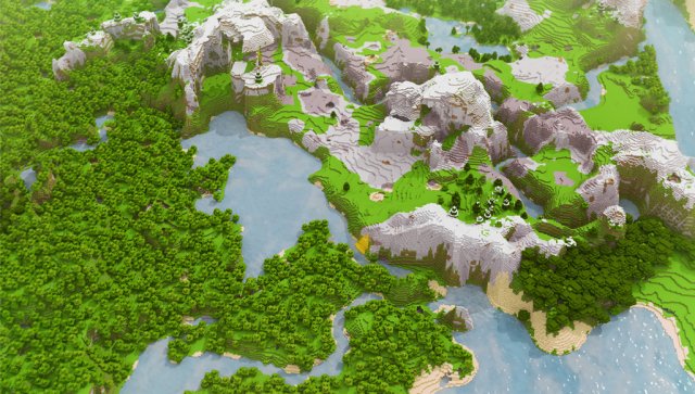 minecraft landscape 1 3D-Modell .c4d .max .obj .3ds .fbx .stl .blend 