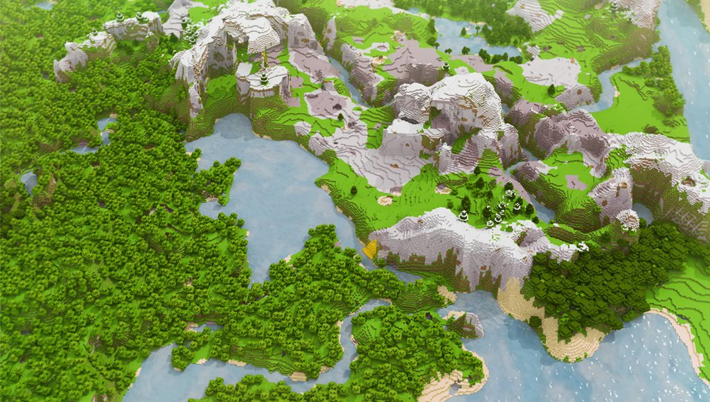minecraft landscape 1 3D Model .c4d .max .obj .3ds .fbx .stl .blend 