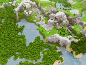 마인크래프트 풍경 1 3D 모델