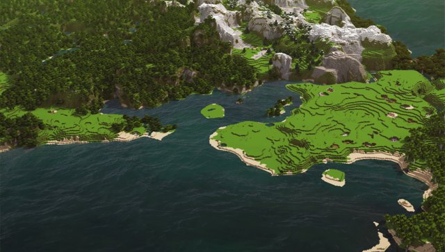 minecraft landscape 2 Modelo 3D .c4d .max .obj .3ds .fbx .stl .blend 
