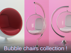 bubble chairs collection 3Dモデル