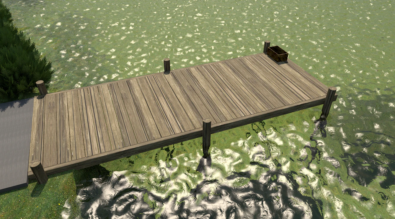 fishing dock 3D Model .c4d .max .obj .3ds .fbx .stl .blend 
