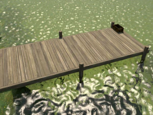 рыболовный причал 3D Модель