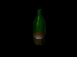 bottle of wine Modello 3D