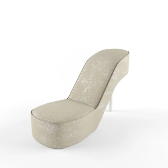 slipper chair 3D Model .c4d .max .obj .3ds .fbx .stl .blend 