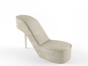 slipper chair Model 3D