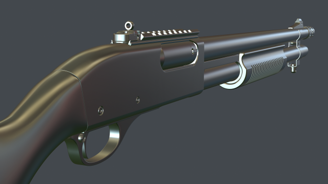remington 870 Modèle 3D .c4d .max .obj .3ds .fbx .stl .blend 