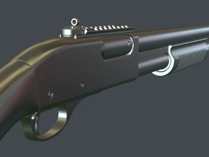 remington 870 3D Model