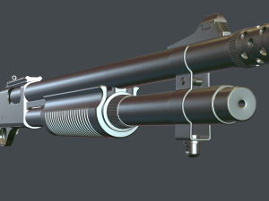 remington 870 Modèle 3D