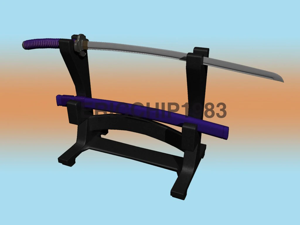 katana sword 3D Model .c4d .max .obj .3ds .fbx .stl .blend 