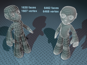gen robot high and low poly rigged 3D Model