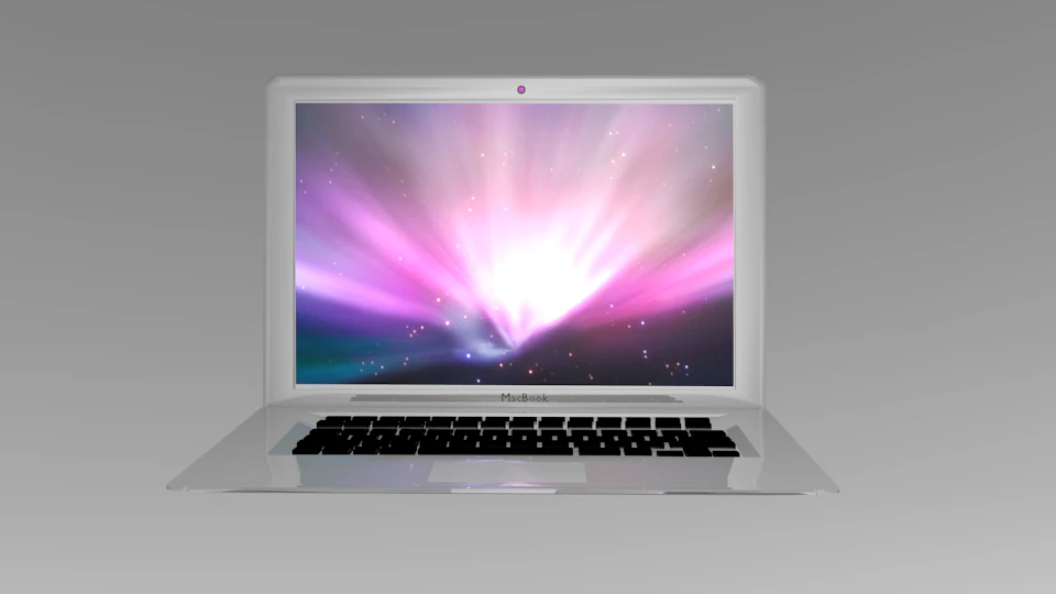 MacBooka Air Model 3D .c4d .max .obj .3ds .fbx .stl .blend 
