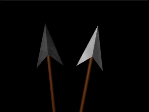 2 spears 3D Model