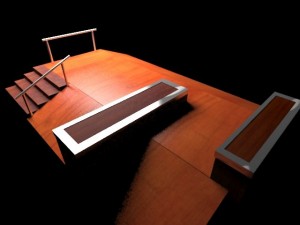 skate bmx park ramp 2 3D Model