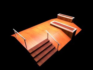 skate bmx park ramp 2 3D Model