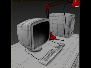 cartoon desk 3D Model