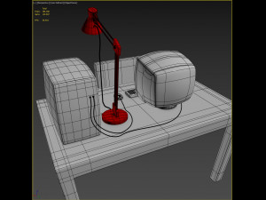 cartoon desk Modelo 3D