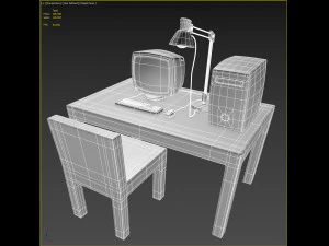 cartoon desk 3D Model
