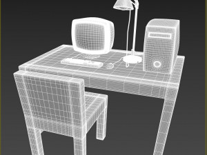 cartoon desk Modelo 3D