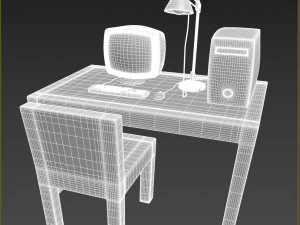 cartoon desk 3D Model