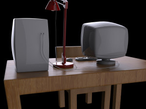cartoon desk Modelo 3D