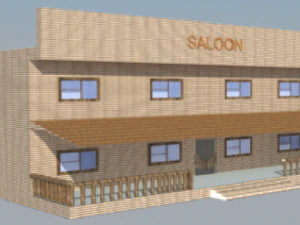wild west saloon 3D Model