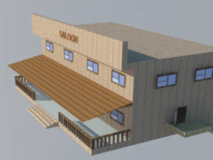 wild west saloon 3D Model