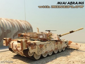 m1a1abrams with mine plow Model 3D