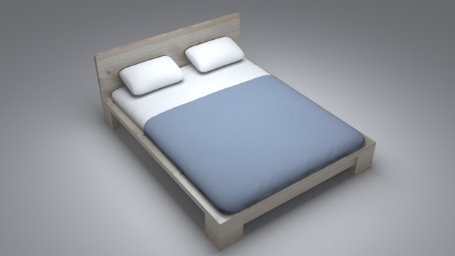 bed 3D Model .c4d .max .obj .3ds .fbx .stl .blend 
