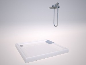 shower tray and tap 3D Model
