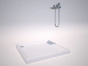 shower tray and tap 3D Model