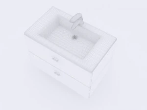 sink and tap low poly 3D Model