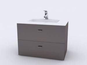 sink and tap low poly 3D 모델