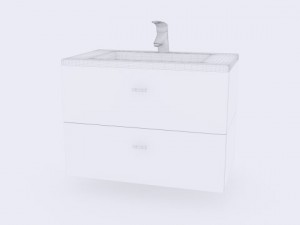 sink and tap low poly 3D 모델
