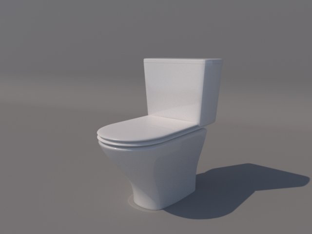 toilet low poly 3D Modell .c4d .max .obj .3ds .fbx .stl .blend 